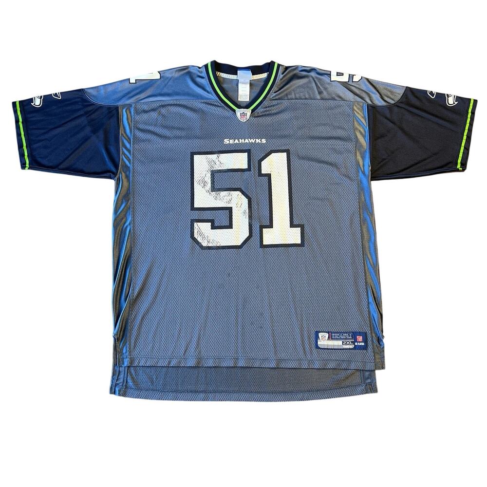 Lofa Tatupu Seattle Seahawks #51 OnField Reebok NFL Football Jersey Men’s 2XL